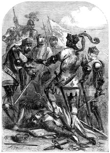 The Battle of Poictiers, 19th September 1356. Artist: Unknown