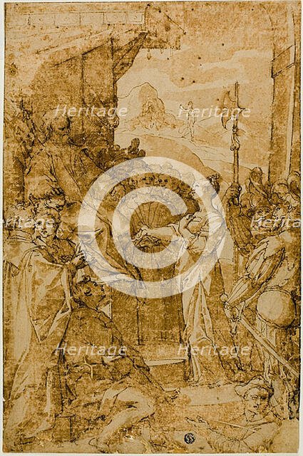 Female Saint before a Ruler, after 1563. Creator: Unknown.