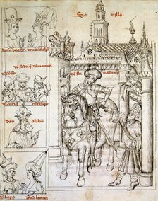 Taking Seville by Ferdinand III 'The Saint', illustration in the manuscript 'Geology of the Kings…