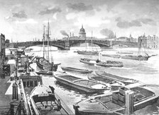 'Southwark Bridge', 1891. Artist: William Luker.
