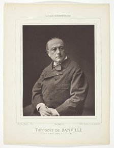 Théodore de Banville, [French poet and writer], c. 1876. Creator: Emile Tourtin.