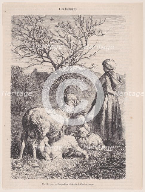 Une Bergère, ca. 1852. Creator: François Rouget.