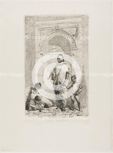 Moroccan Family, 1862. Creator: Mariano Jose Maria Bernardo Fortuny y Carbo.