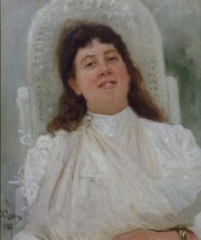 Portrait of Marianne von Werefkin, 1888. Creator: Repin, Ilya Yefimovich (1844-1930).