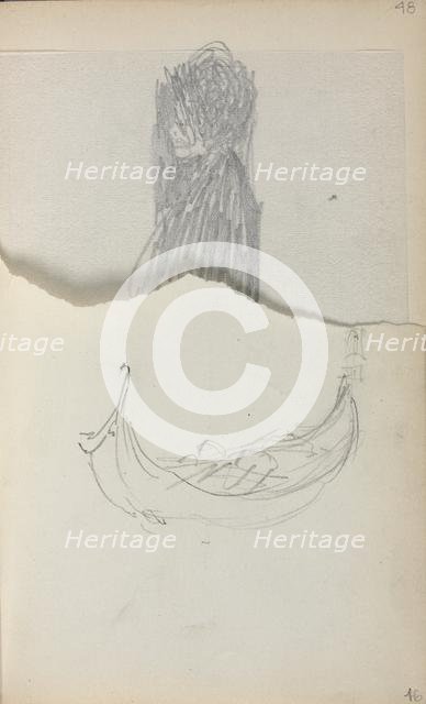 Italian Sketchbook: Gondola (page 46), 1898-1899. Creator: Maurice Prendergast (American, 1858-1924).