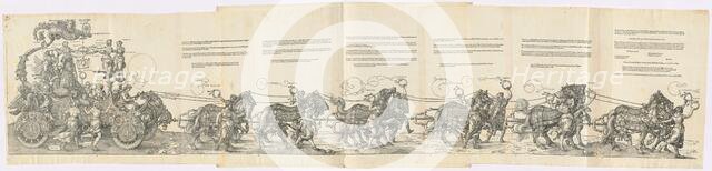 The Triumphal Chariot of Maximilian I (The Great Triumphal Car), 1523 (Latin ed.). Creator: Albrecht Durer.