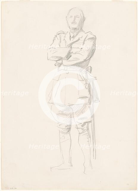 Study of General Louis Botha for "General Officers of World War I", 1920-1922. Creator: John Singer Sargent.