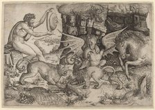 Allegorical Theme: Combat of Animals, c. 1515/1520. Creator: Master of the Beheading of St. John the Baptist.
