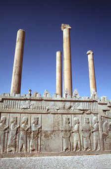 Relief of Medes and Persians, the Apadana, Persepolis, Iran