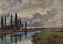 'Poplars in the Thames Valley', late 19th century, (1935).  Creator: Alfred William Parsons.