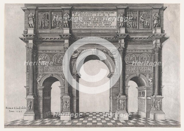 Speculum Romanae Magnificentiae: Arch of Constantine, 1583., 1583. Creator: Anon.