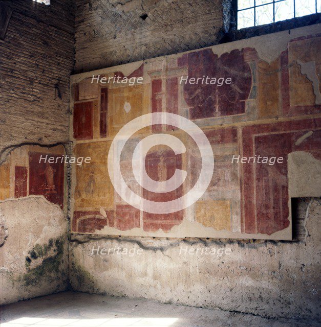 Wall paintings in house in Ostia, 2nd-3rd century. Artist: Unknown.