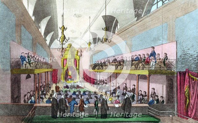 Trial of Queen Caroline in the House of Lords, London, 1820 (1821). Artist: Unknown