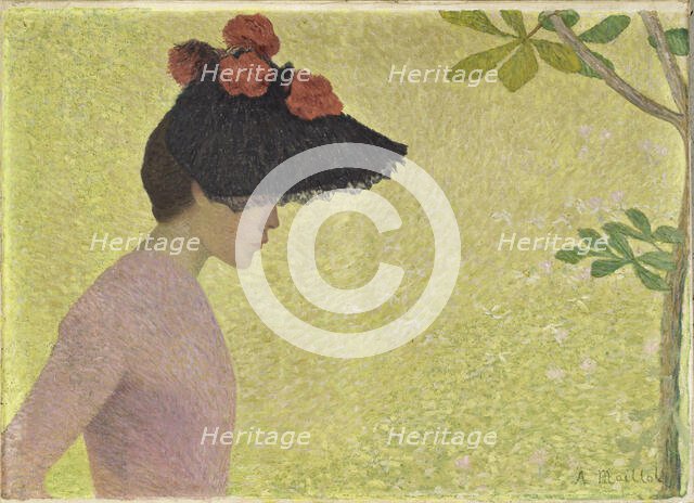 Profil de femme, ca 1896. Creator: Maillol, Aristide (1861-1944).