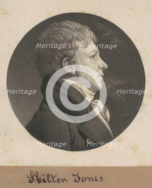 Skelton Jones, 1808. Creator: Charles Balthazar Julien Févret de Saint-Mémin.