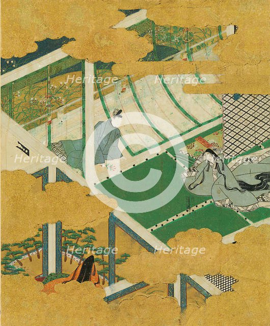 'Mistflowers' (Fujibakama), late 16th-early 17th century. Creator: Tosa Mitsuyoshi.