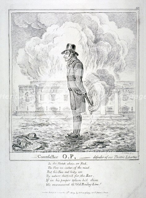 'Counsellor OP - Defender of our Theatric Liberties', 1809. Artist: James Gillray