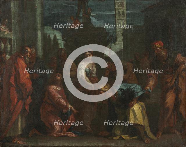 Christ and the Woman Taken in Adultery, mid 1700s. Creator: Sebastiano Ricci (Italian, 1659-1734), follower of.