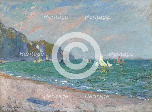 Bateaux devant les falaises de Pourville, 1882. Artist: Monet, Claude (1840-1926)