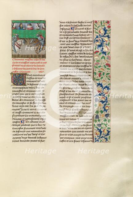 Thomas of Holland and Jean de Roye Jousting at Betanzos, c1387. Creator: Unknown.