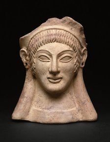 Votive (Gift) in the Shape of a Woman's Head, about 500 BCE. Creator: Unknown.