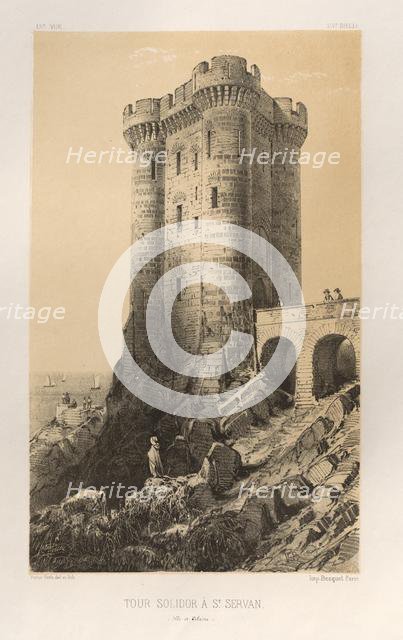 ...Pl.13, Tour Solidor a St. Servan (Ille-et-Vilaine), 1860. Creator: Victor Petit (French, 1817-1874).