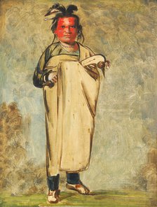 Káw-kaw-ne-chóo-a, a Brave, 1828. Creator: George Catlin.