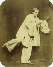 Pierrot Running, 1854-55. Creator: Nadar.