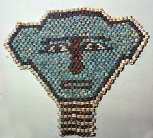 Egyptian beadwork face, 2nd century BC. Artist: Unknown