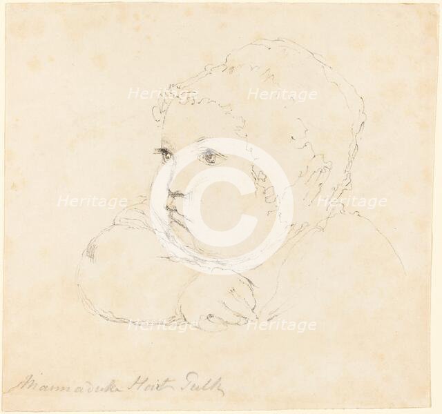 Head of a Child in a Cap. Creator: Unknown.