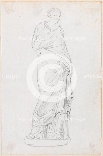 Statue of a Female in a Toga, probably c. 1754/1765. Creator: Hubert Robert.