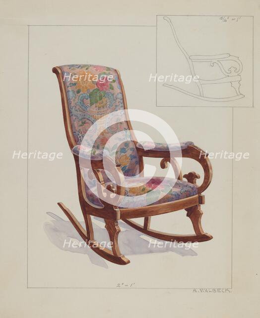 Rocking Chair, c. 1937. Creator: Alfred Walbeck.