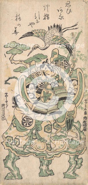 Ichimura Manzo as Yatsushi Goro and Segawa Kikujiro as Yatsushi Shosho, ca. 1745., ca. 1745. Creator: Torii Kiyomasu I.