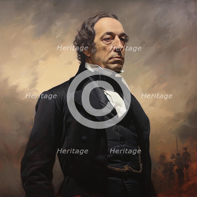AI IMAGE - Portrait of Benjamin Disraeli, 1870s, (2023). Creator: Heritage Images.