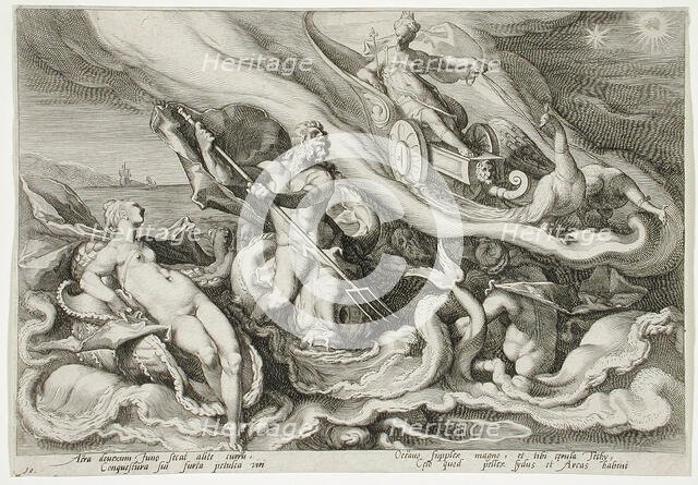 Juno Complaining to Oceanus and Thetis, published 1590. Creator: Hendrik Goltzius.