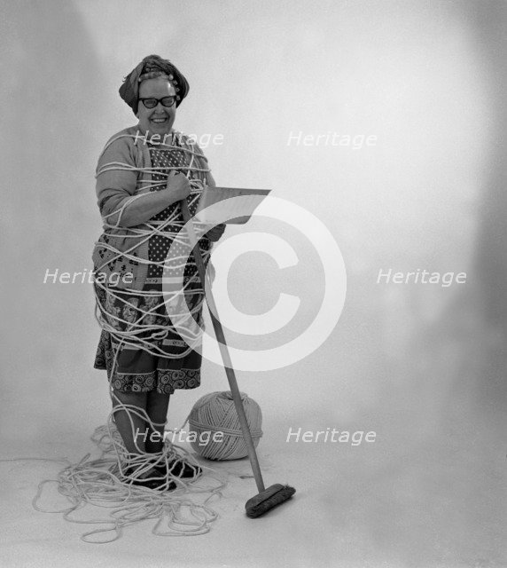 Charlady, photo for a press advertisment for twine, 1966. Artist: Michael Walters