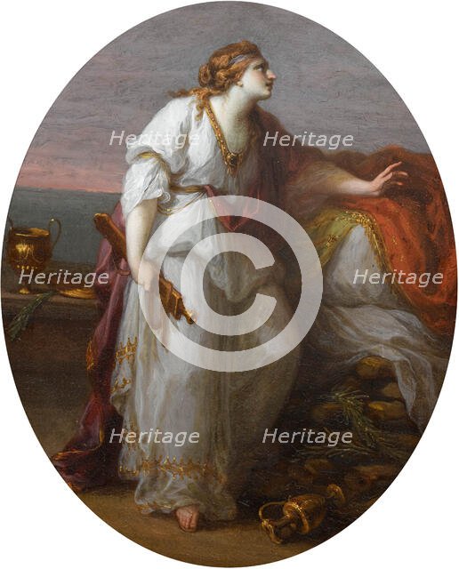 Dido at the stake summoning the gods. Creator: Kauffmann, Angelika (1741-1807).