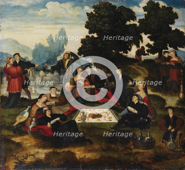 The Luncheon on the Grass, ca 1535-1540. Artist: Master of Brunswick, (Brunswick Monogrammist) (16th century)