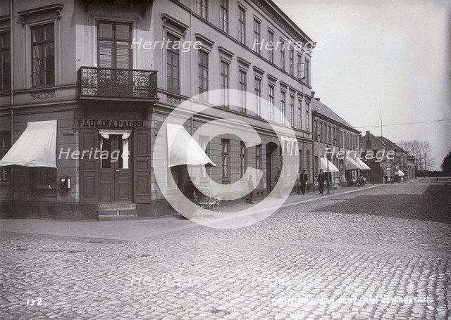 People walking on Queen's street, Landskrona, Sweden, 1900. Artist: Borg Mesch