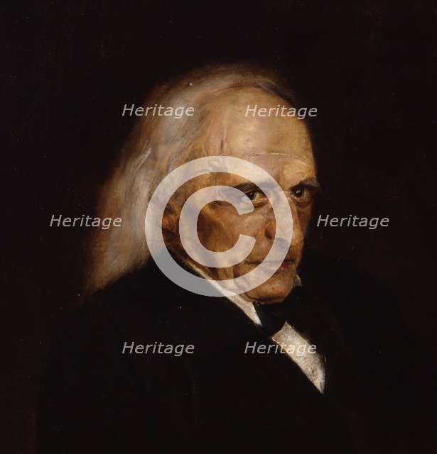 Portrait of Theodor Mommsen (1817-1903) Detail, 1897. Artist: Lenbach, Franz, von (1836-1904)