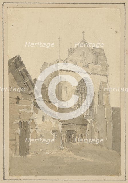 Brecon Priory, c1795-1854. Creator: James Bourne.