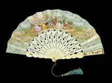 Fan, possibly French, 1860-69. Creator: Unknown.