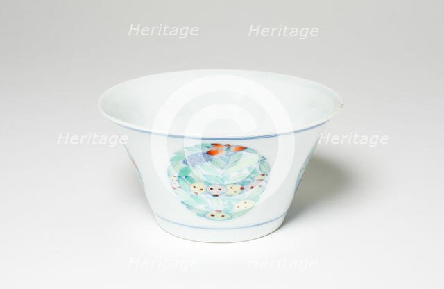 Bowl with Medallions of Flowers, Qing dynasty, late 17th / early 18th century. Creator: Unknown.