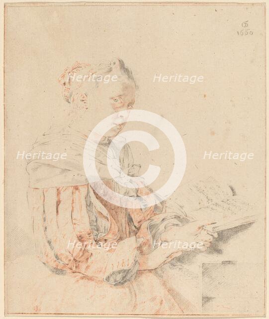 Young Girl at the Keyboard, 1767. Creator: Johannes Kornlein.