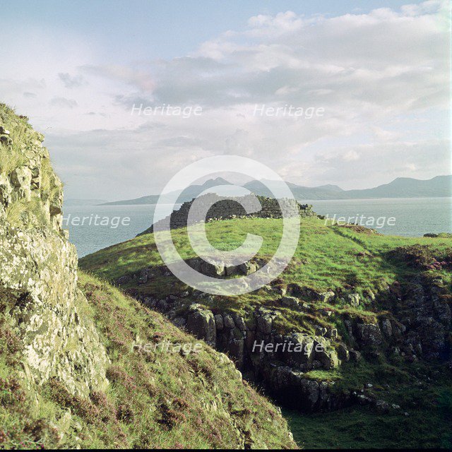 Ruadha A' Dunain, a promontory fort on the Isle of Skye. Artist: Unknown