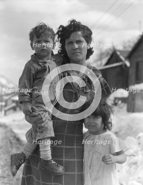 Home and family of a Utah coal miner...near Price, Utah, 1936. Creator: Dorothea Lange.