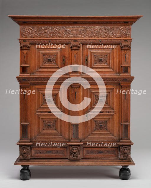 Linen Cupboard (Kast), Netherlands, 1630/50. Creator: Unknown.