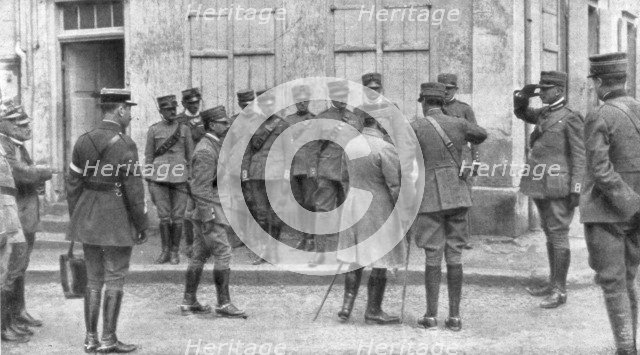 The presentation of General Franchet d'Esperey to an Italian envoy to France, Champagne, (1926). Artist: Unknown