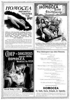 Advertisement for Homocea, 1895. Creator: Unknown.