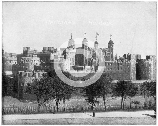 The Tower of London, England, late 19th century.Artist: John L Stoddard